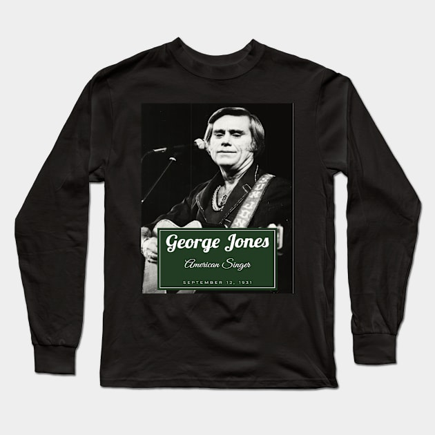 George Jones Long Sleeve T-Shirt by chelinbroga